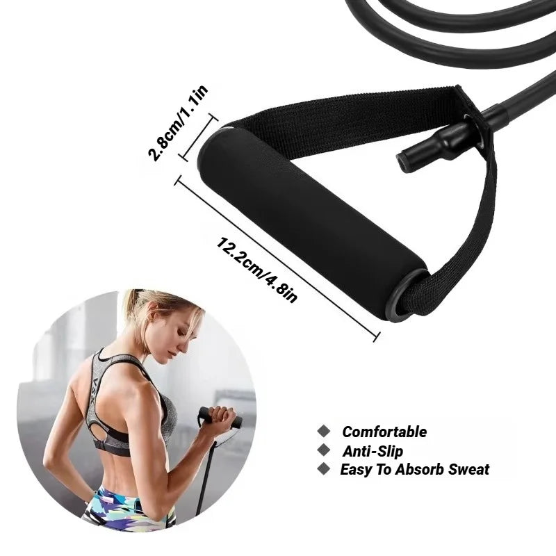 Ultimate Resistance Bands Set with Handles - 5 Levels for Home Strength Training - Perfect for Men & Women!