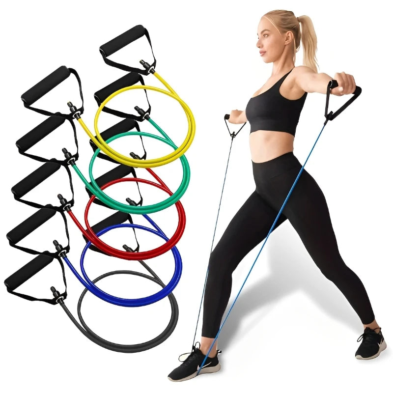 Ultimate Resistance Bands Set with Handles - 5 Levels for Home Strength Training - Perfect for Men & Women!