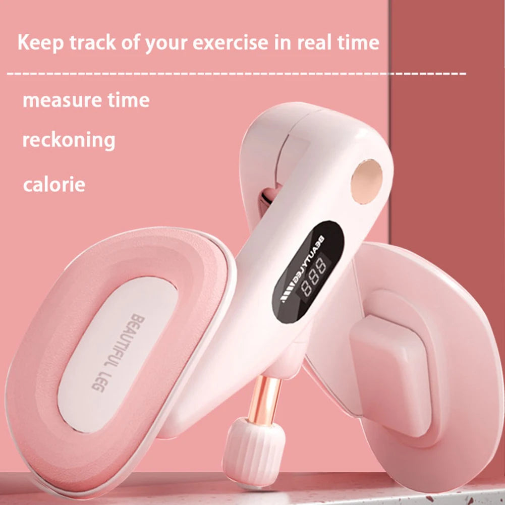 Adjustable Resistance Thigh Master Pelvic Floor Trainer with Counter - Kegel Exercise Device for Women's Home Fitness