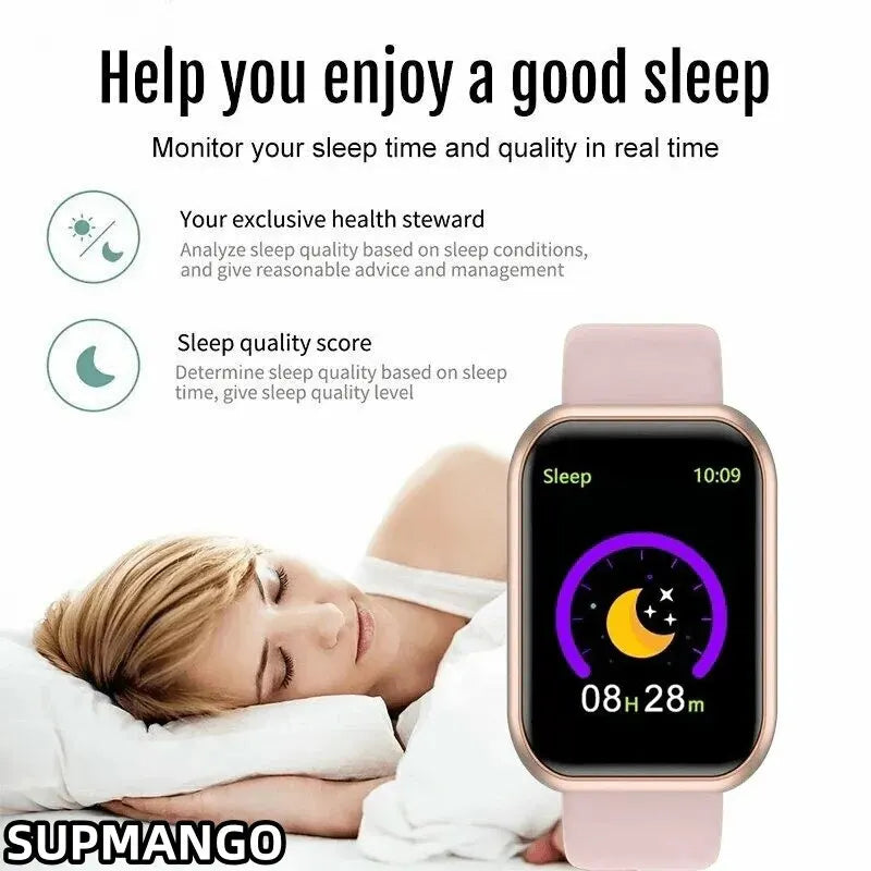 Y68 Stylish Smart Sports Watch - Real Step Counter & Fitness Tracker for Android & iOS