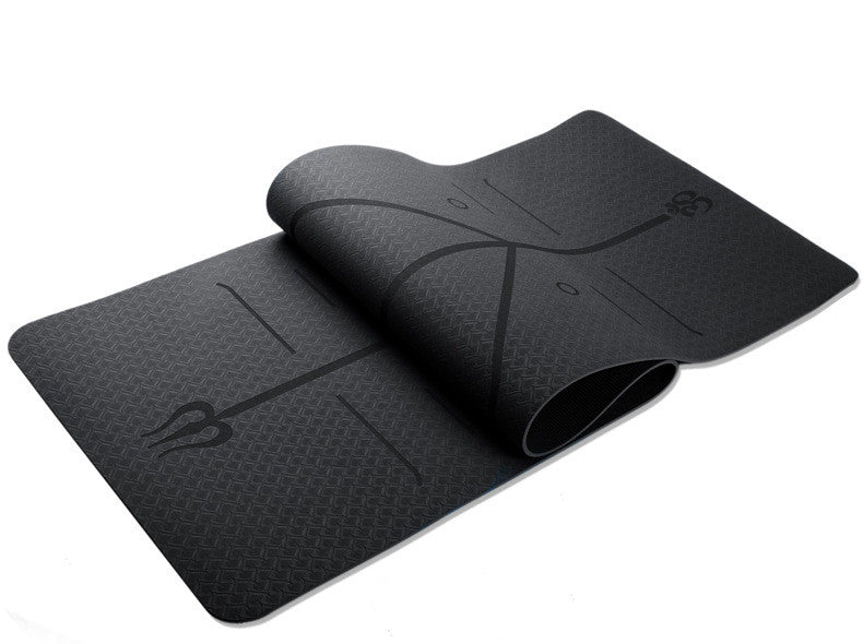 TPE Position Line Yoga Mat