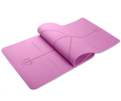 TPE Position Line Yoga Mat