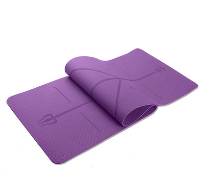 TPE Position Line Yoga Mat