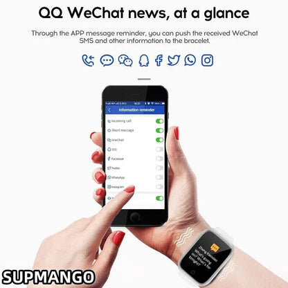 Y68 Stylish Smart Sports Watch - Real Step Counter & Fitness Tracker for Android & iOS