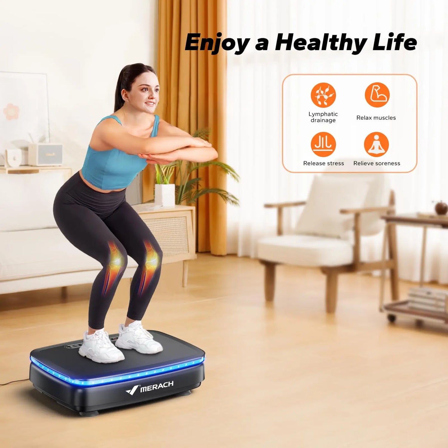 Whole Body Vibration Exercise Platform for Enhanced Workout and Lymphatic Drainage