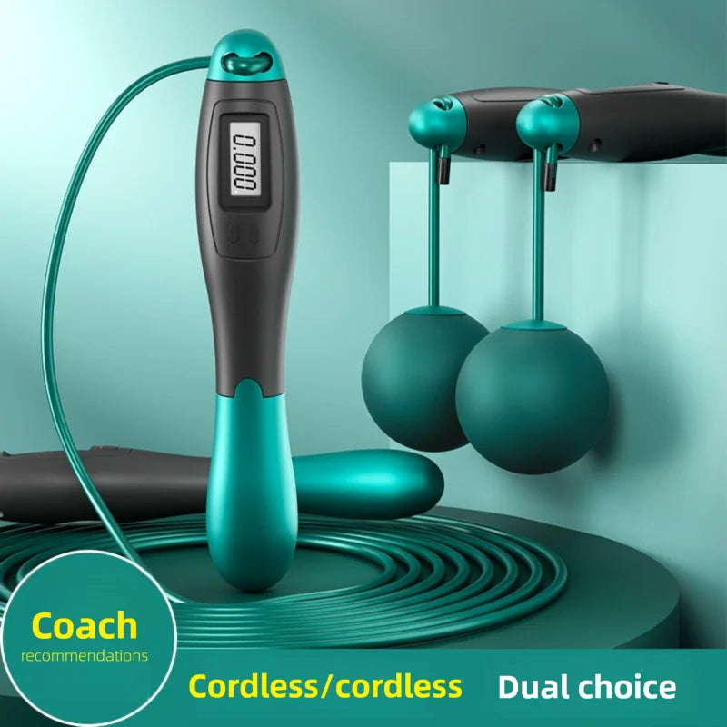 Smart Cordless Weighted Jump Rope: Enhance Your Cardio and Fat Loss Regimen with Versatile Fitness Equipment