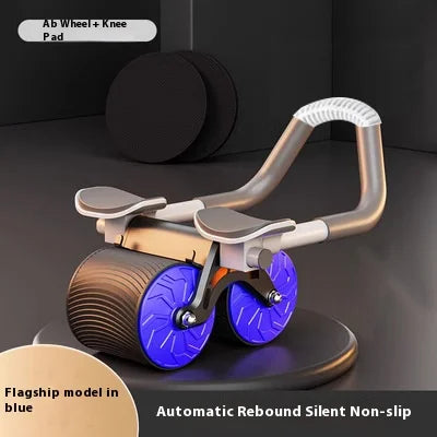 Ab Roller Wheel - Dual-Wheeled Abdominal Muscle Trainer for Comprehensive Core Strengthening with Automatic Rebound Feature