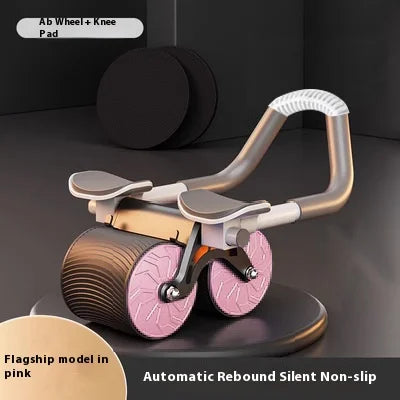 Ab Roller Wheel - Dual-Wheeled Abdominal Muscle Trainer for Comprehensive Core Strengthening with Automatic Rebound Feature