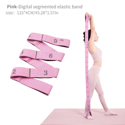 Premium Elastic Yoga Stretching Strap with Loops – Versatile Stretch Band for Ballet, Yoga, Dance, Pilates, and Gymnastics