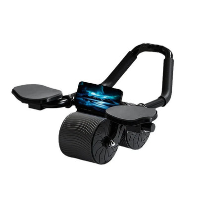 Ab Roller Wheel - Dual-Wheeled Abdominal Muscle Trainer for Comprehensive Core Strengthening with Automatic Rebound Feature