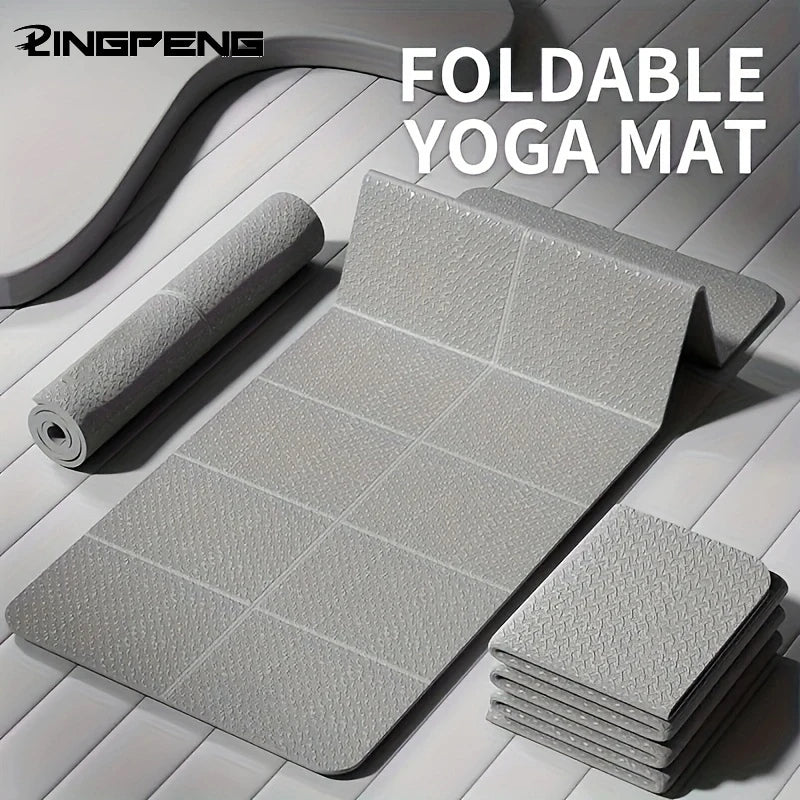 Premium Eco-Friendly Foldable Yoga Mat - Lightweight, Non-Slip, Double-Sided for Travel, Pilates, and Versatile Floor Workouts