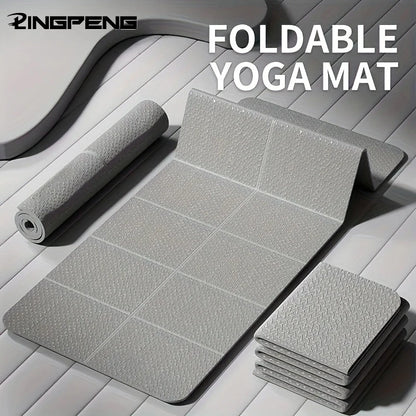 Premium Eco-Friendly Foldable Yoga Mat - Lightweight, Non-Slip, Double-Sided for Travel, Pilates, and Versatile Floor Workouts