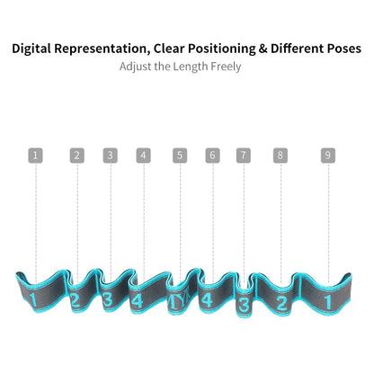 Premium Elastic Yoga Stretching Strap with Loops – Versatile Stretch Band for Ballet, Yoga, Dance, Pilates, and Gymnastics