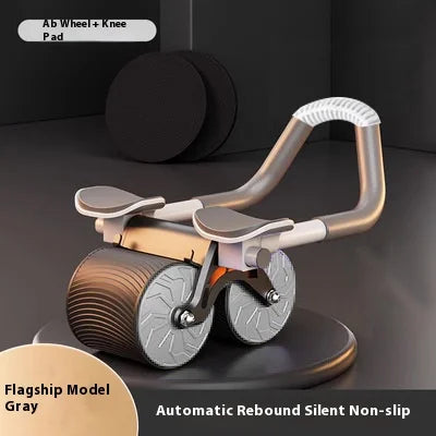 Ab Roller Wheel - Dual-Wheeled Abdominal Muscle Trainer for Comprehensive Core Strengthening with Automatic Rebound Feature