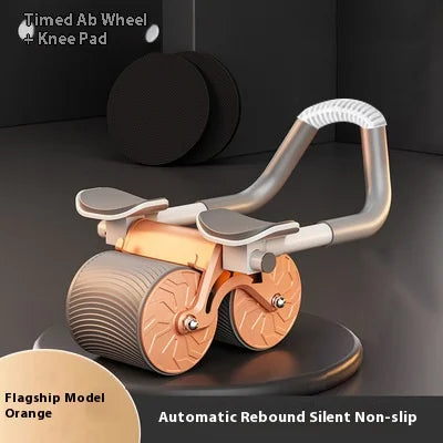 Ab Roller Wheel - Dual-Wheeled Abdominal Muscle Trainer for Comprehensive Core Strengthening with Automatic Rebound Feature