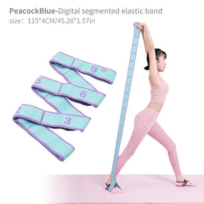 Premium Elastic Yoga Stretching Strap with Loops – Versatile Stretch Band for Ballet, Yoga, Dance, Pilates, and Gymnastics