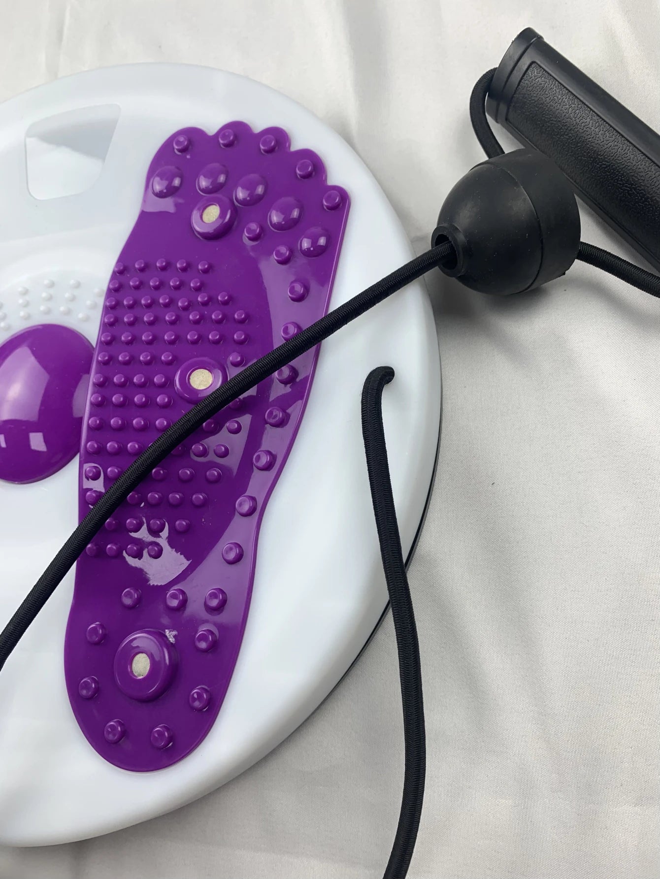 Portable Magnetic Waist Twisting Disc with Foot Massage for Fitness and Tension Relief