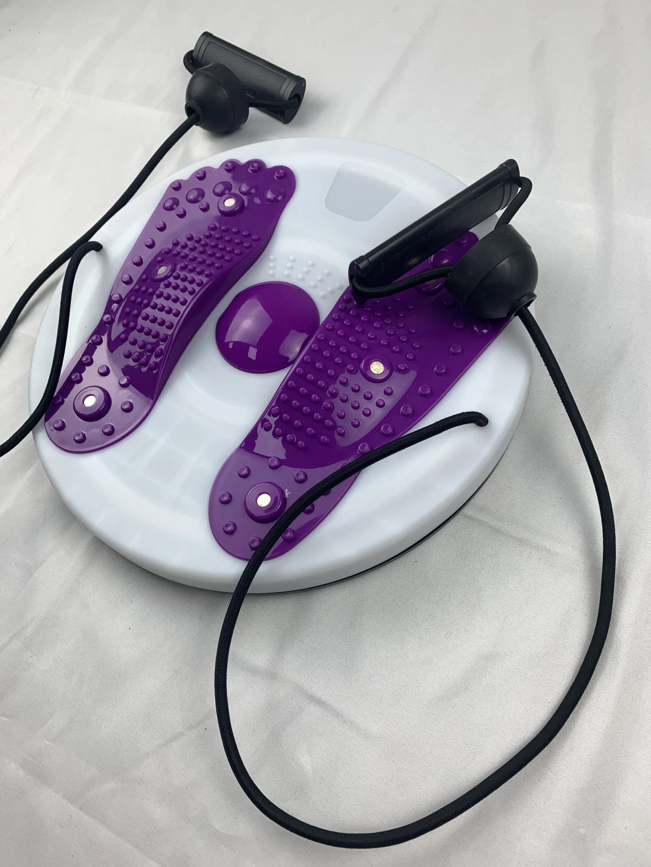 Portable Magnetic Waist Twisting Disc with Foot Massage for Fitness and Tension Relief