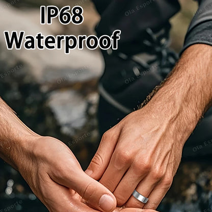 2025 Advanced Smart Ring with Heart Rate, Blood Pressure, Sleep Monitoring, and Motion Tracking - IP68 Waterproof - Ideal Holiday Gift for Men and Women