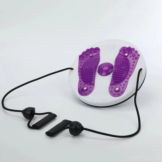 Portable Magnetic Waist Twisting Disc with Foot Massage for Fitness and Tension Relief